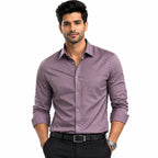 Men's Lavender Micro Pattern Formal Shirt
