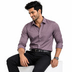 Men's Lavender Micro Pattern Formal Shirt