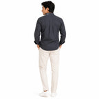 Men's Grey Solid Full Sleeve Casual Shirt