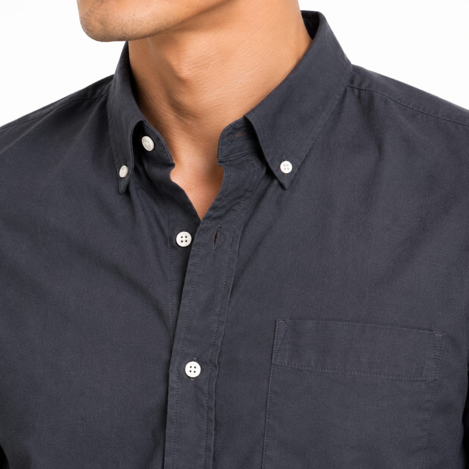 Men's Grey Solid Full Sleeve Casual Shirt