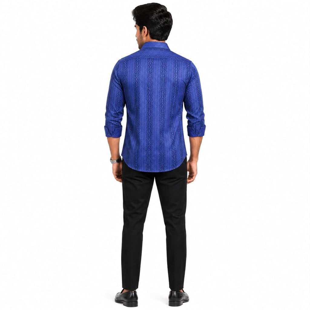 Men's Blue Strip Formal Shirt