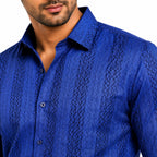 Men's Blue Strip Formal Shirt