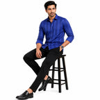 Men's Blue Strip Formal Shirt