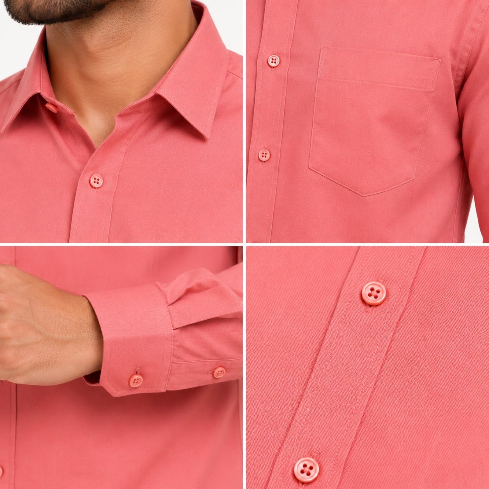 Men's Vibrant Hot Pink Executive Formal Shirt