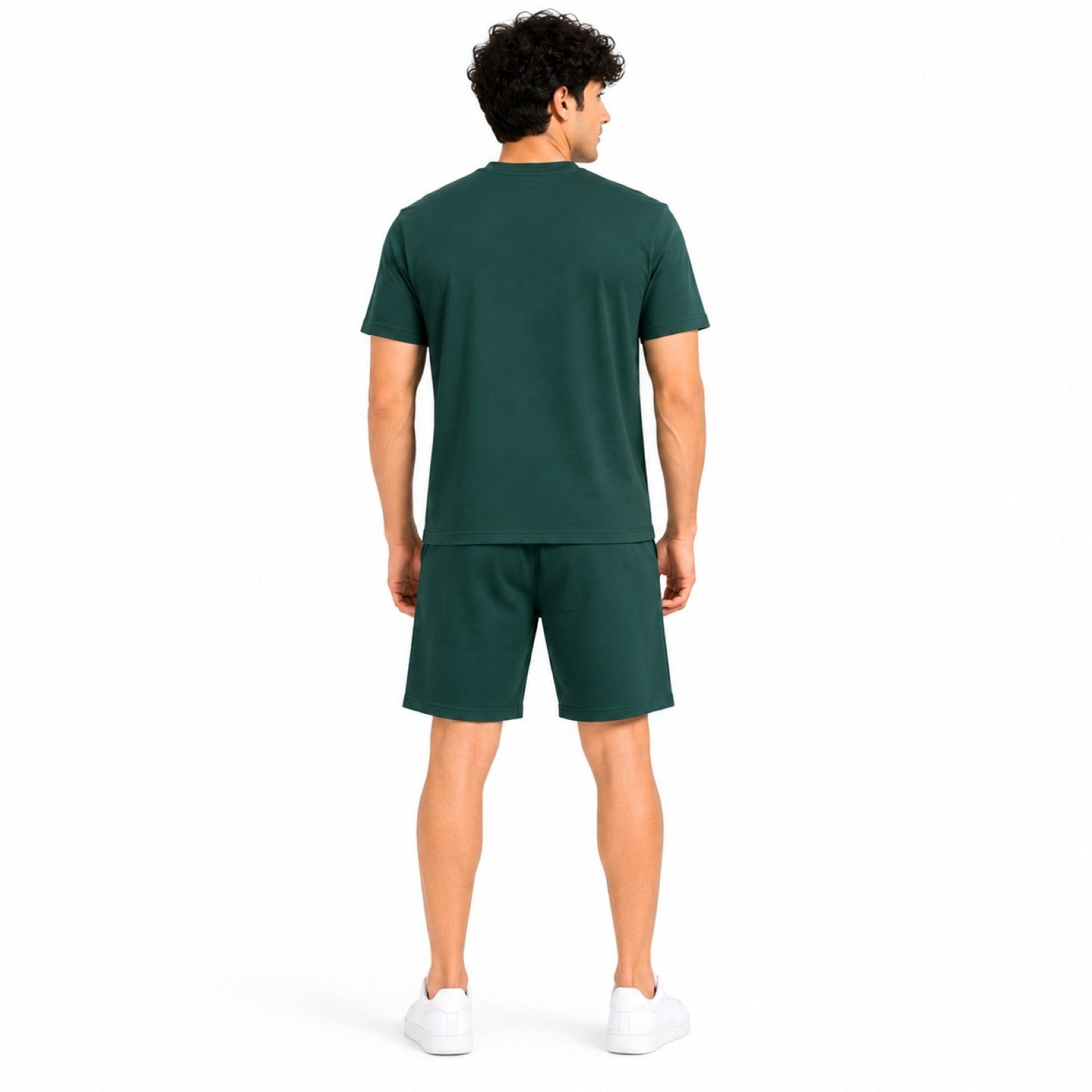 Men's Dark Green Graphic Printed Co-Ord Set
