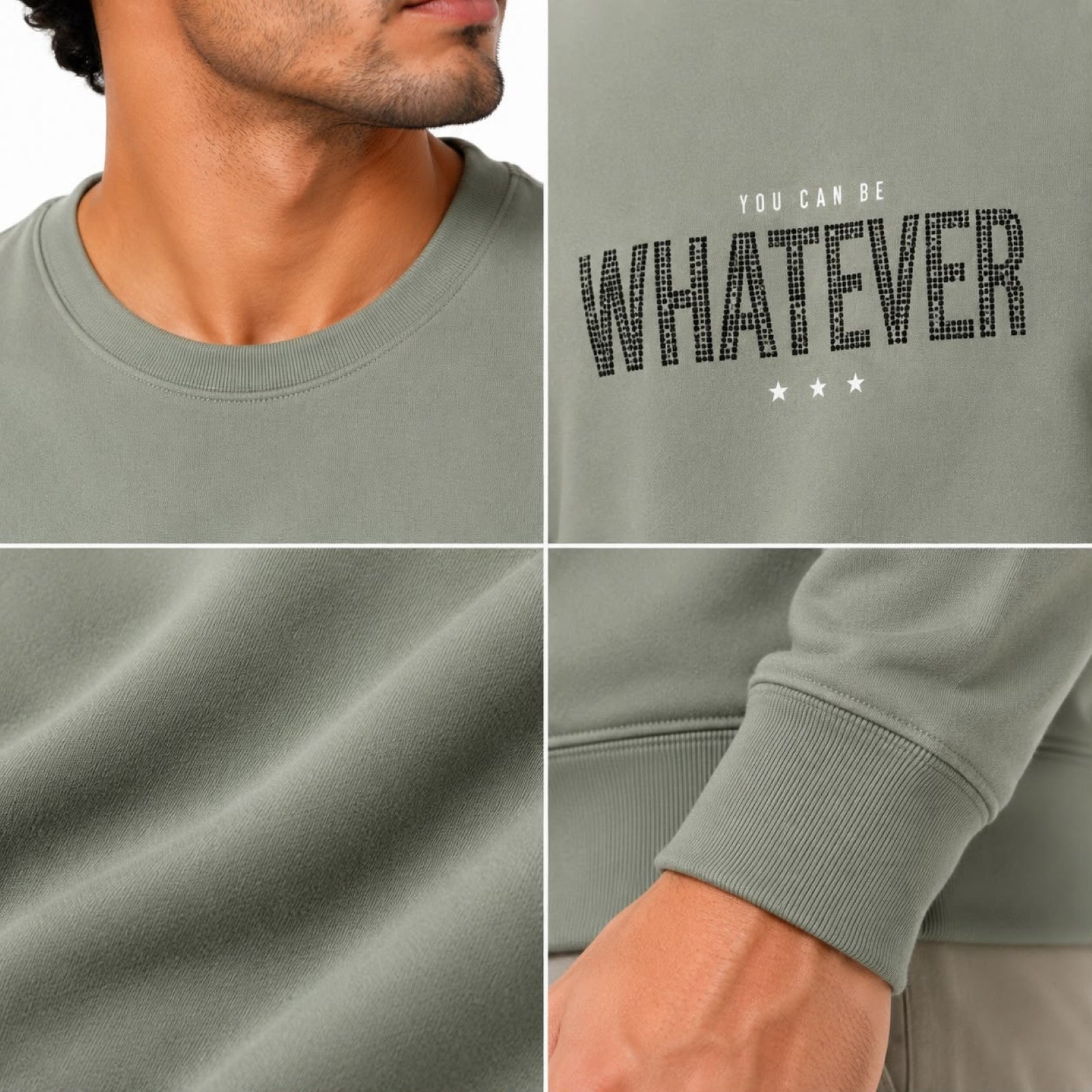 Men's Sage Mist Statement Graphic Sweatshirt
