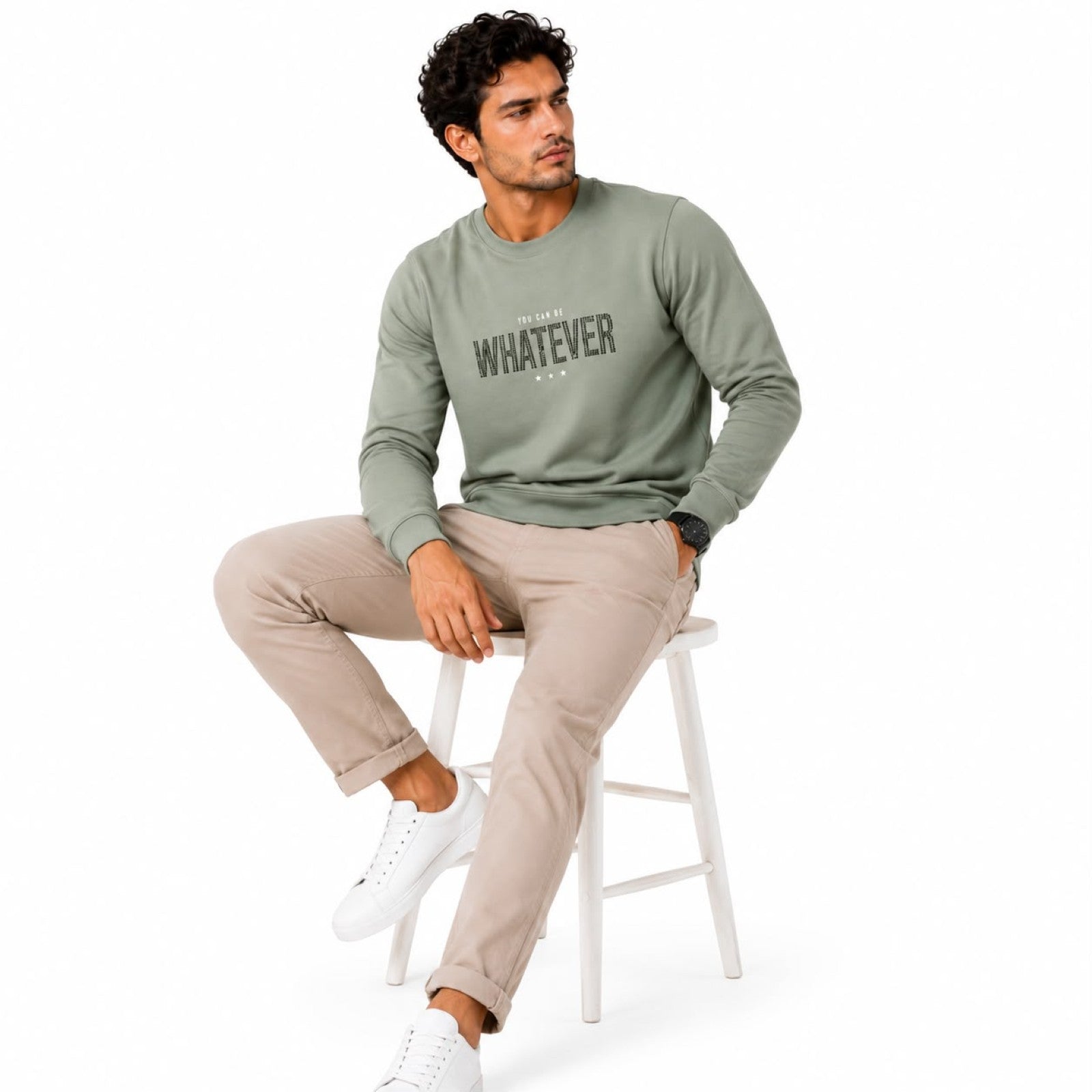 Men's Sage Mist Statement Graphic Sweatshirt