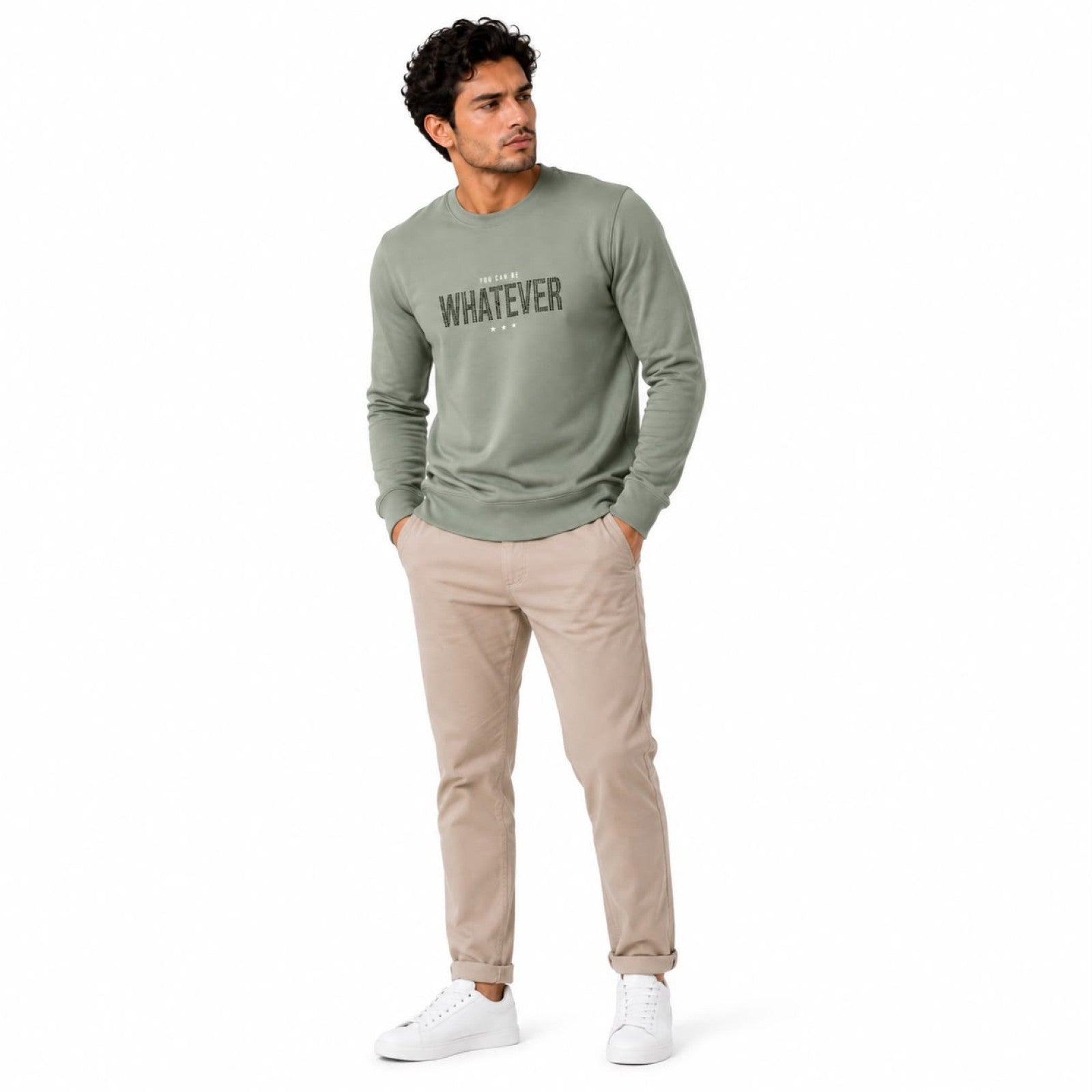 Men's Sage Mist Statement Graphic Sweatshirt