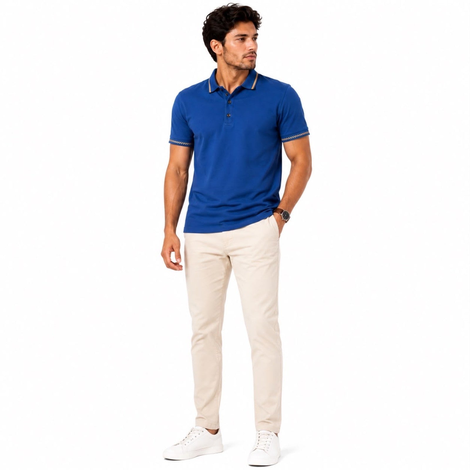 Men's Royal Blue Premium Polo T-Shirt