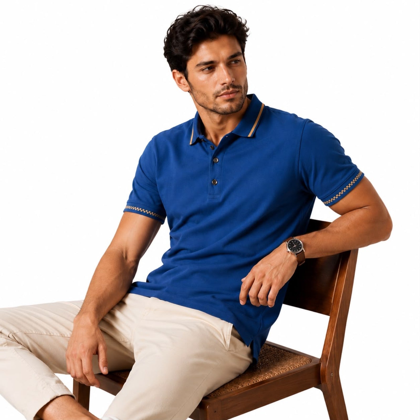 Men's Royal Blue Premium Polo T-Shirt