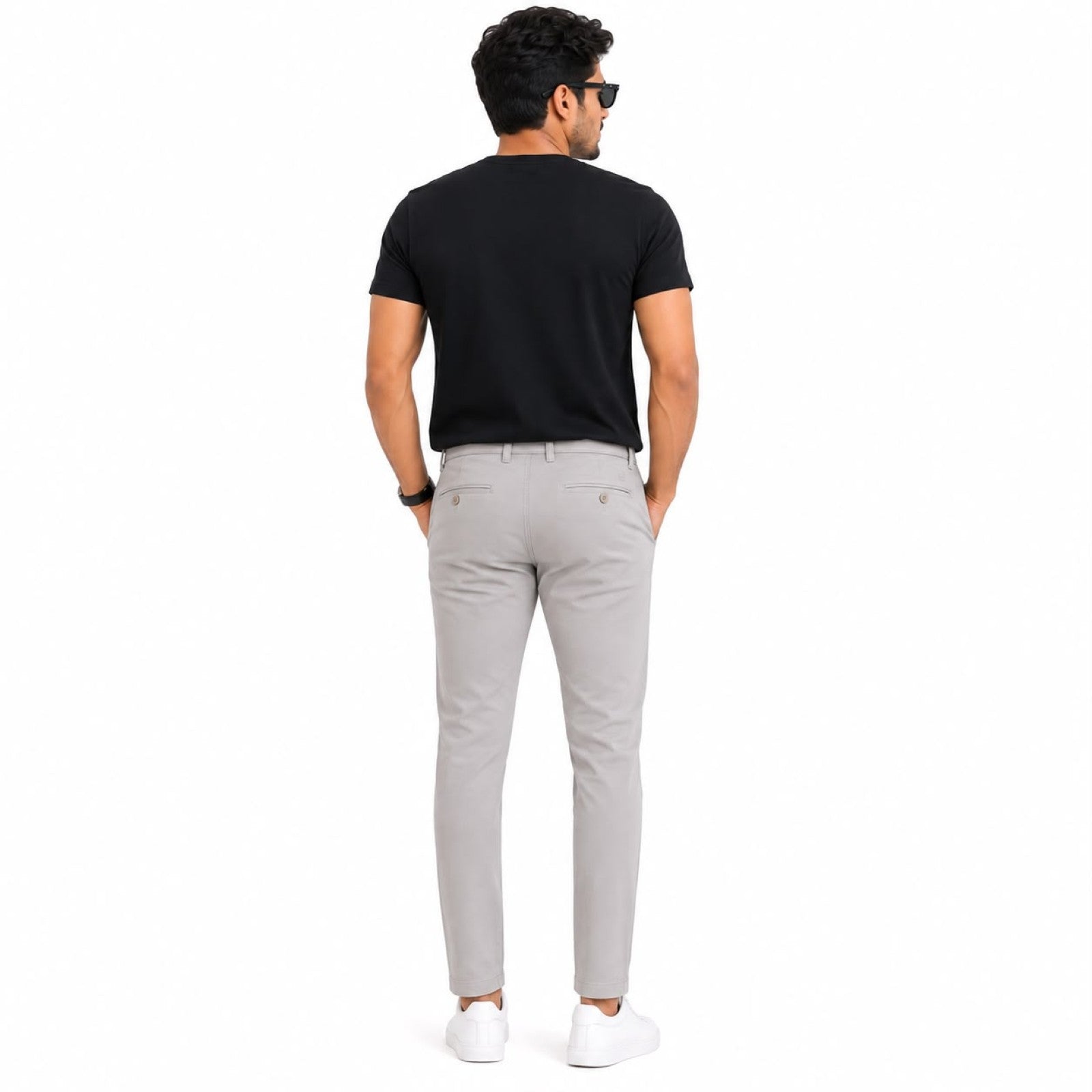 Men's Premium Off-White Slim Fit Formal Trousers
