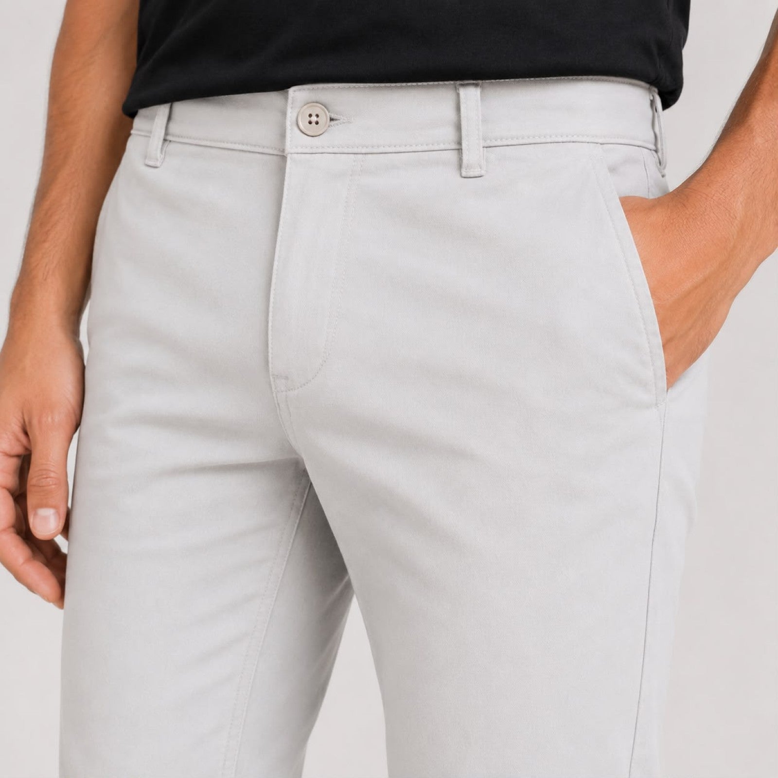 Men's Premium Off-White Slim Fit Formal Trousers