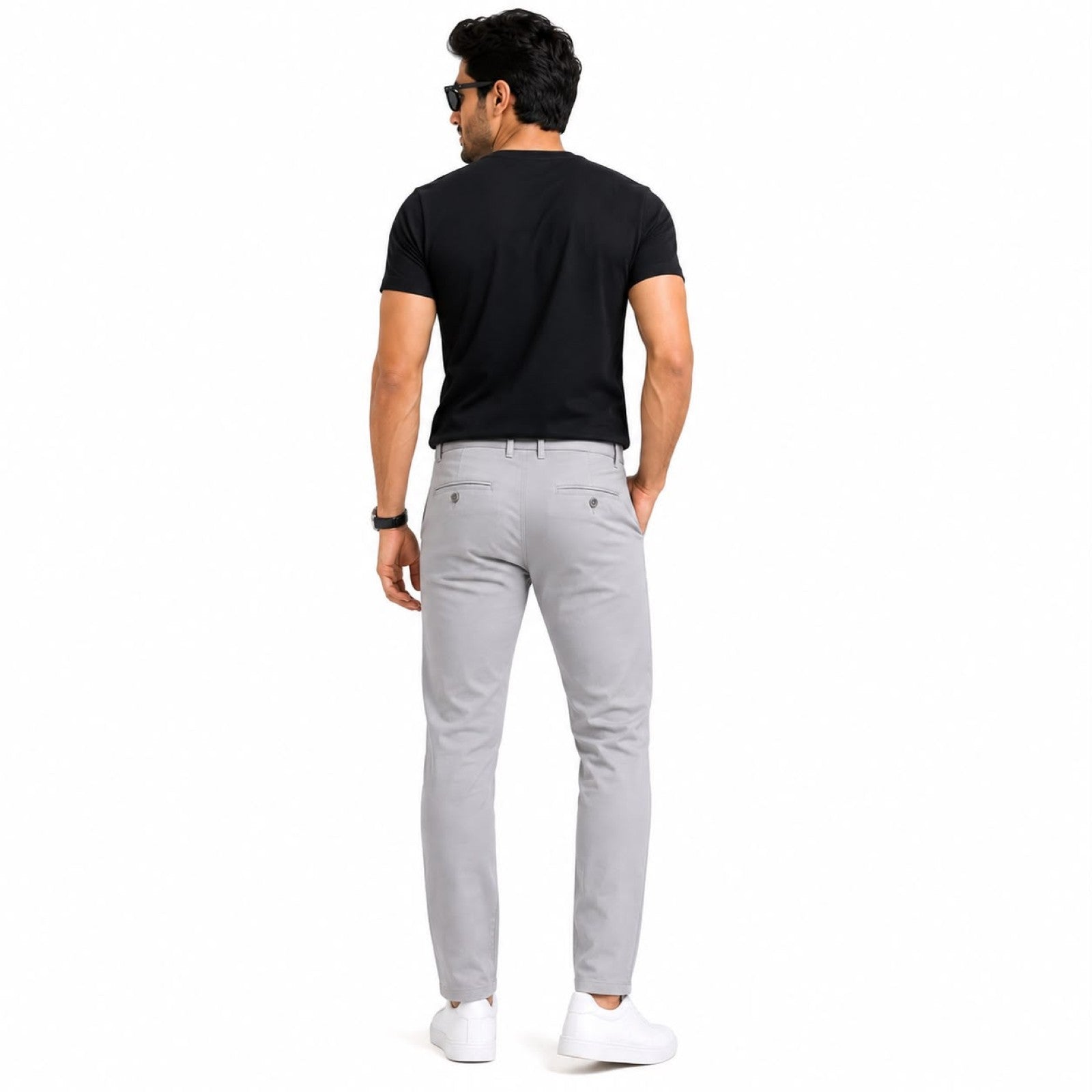 Men's Premium Beige Slim Fit Formal Trousers