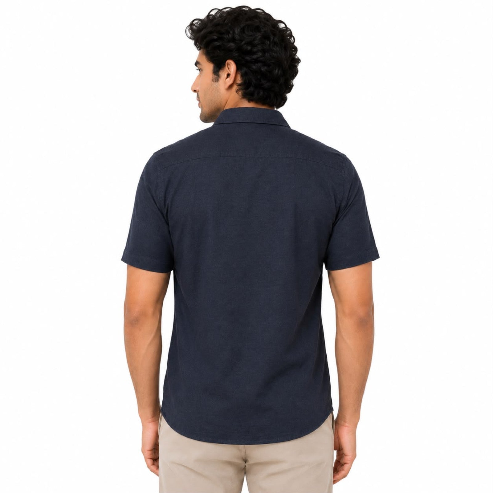 Men's Grey Solid Half Sleeve Casual Shirt
