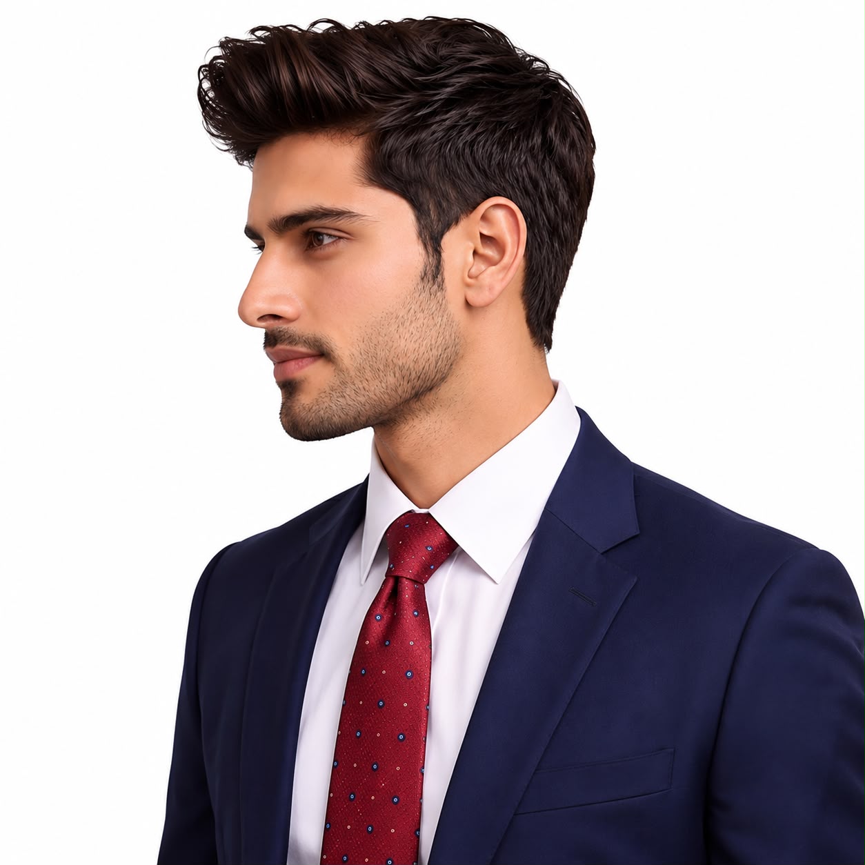 Red Fine Dot Fancy Tie