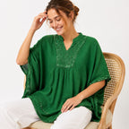 Sage Breeze Relaxed Fit Tunic Top