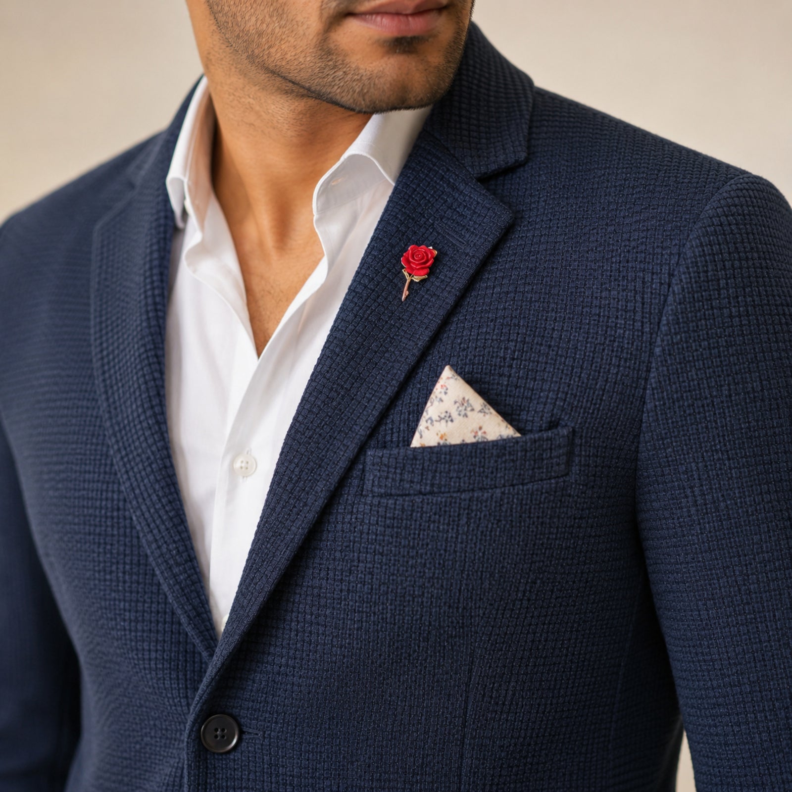 Men's Royal Navy Elite Textured Blazer-2