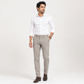 Men's Premium Stone Grey Slim Fit Formal Trousers-1