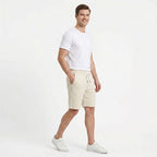 Men's Grey Drawstring Lounge Shorts-2