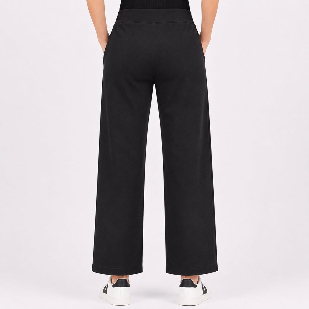 Women's Minimalist Grey Wide Leg Comfort Lounge Pants-4