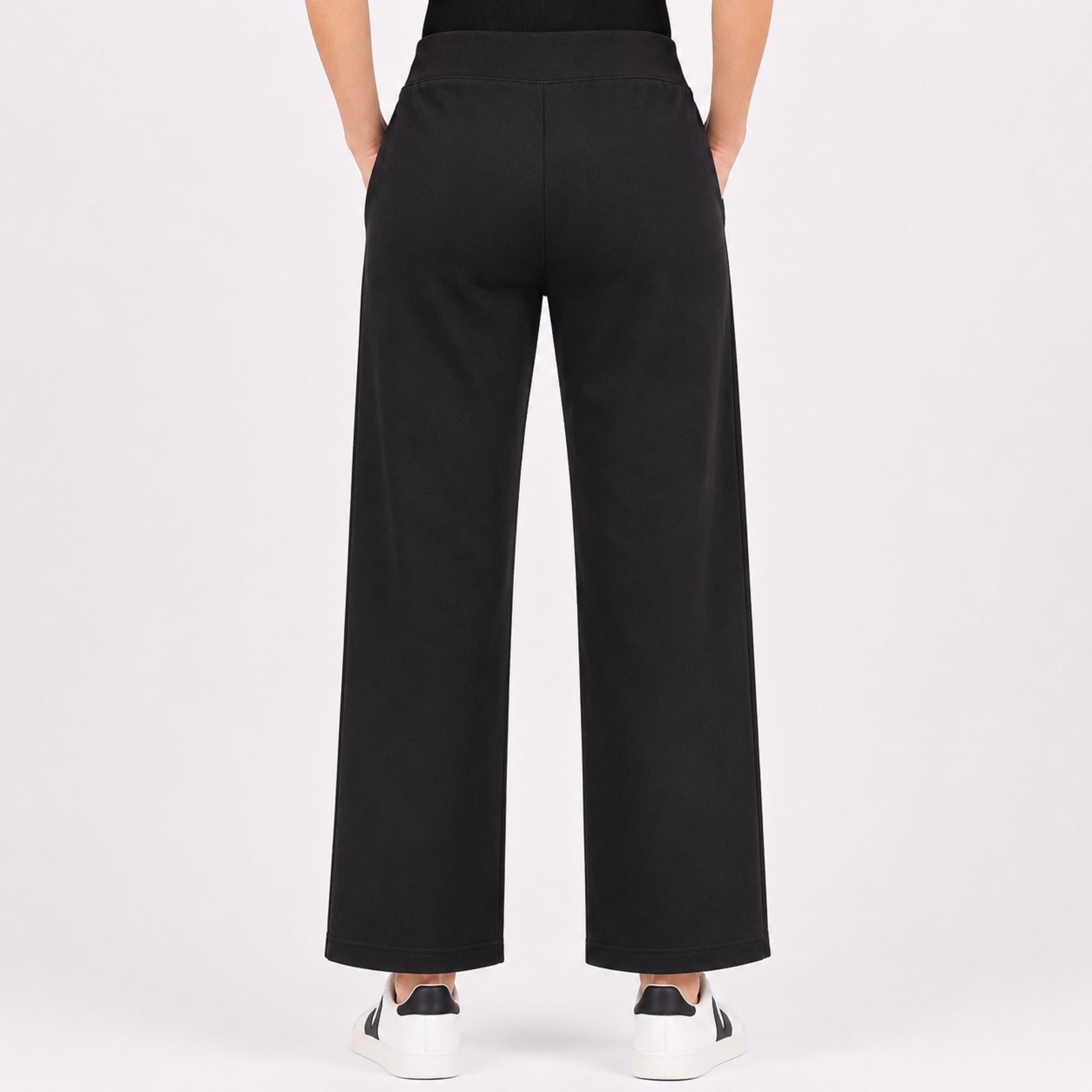 Women's Minimalist Grey Wide Leg Comfort Lounge Pants-4
