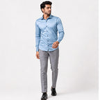 Men's Premium Satin Formal Shirt – Sky Blue-1