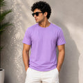 Men's Pastel Lavender Essential Casual T-Shirt-4