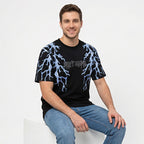 Men's Thunder Strike Graphic Oversized T-Shirt-3
