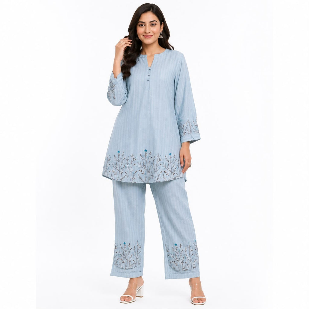 Women's Embroidered Kurta Pant Co-Ord Set-1