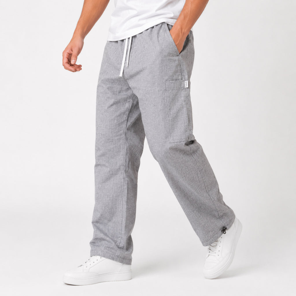 Men's Light Grey Relaxed Fit Lounge Trousers-1