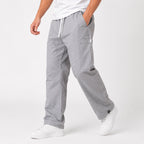 Men's Light Grey Relaxed Fit Lounge Trousers-1