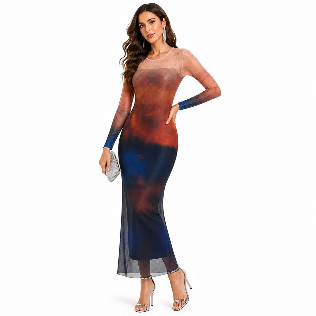 Sunset Ombre Bodycon Dress-4