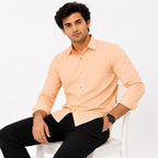 Men's Sunset Peach Essential Formal Shirt-3