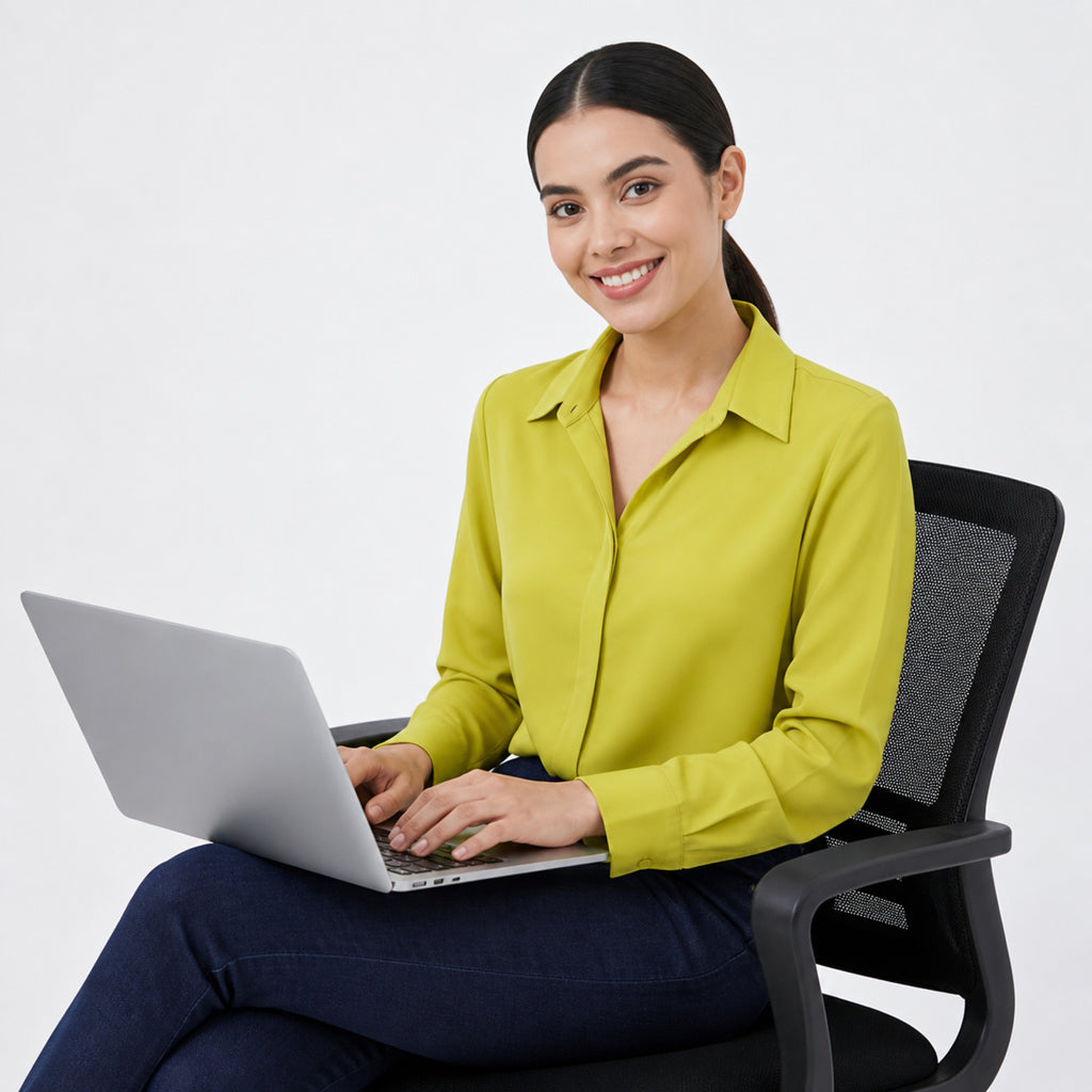 Lime Elegance Classic Collared Shirt-4