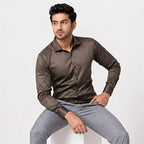 Men's Golden Luxe Satin Formal Shirt-1