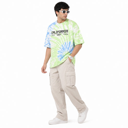 Men's California Tie-Dye Oversized Graphic T-Shirt-2