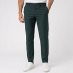 Men's Forest Olive Tailored Slim Fit Formal Trousers-3