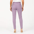 Women's Chic Light Pink Slim Fit Formal Ankle Pants-4