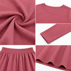 Women's Rust Long Sleeve Crop Top and Maxi Skirt Co-Ord Set-3
