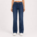 Women's Light Blue Wide Leg Denim Jeans-1