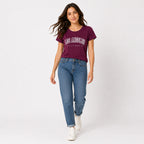 Women's Maroon Los Angeles Graphic T-Shirt-3