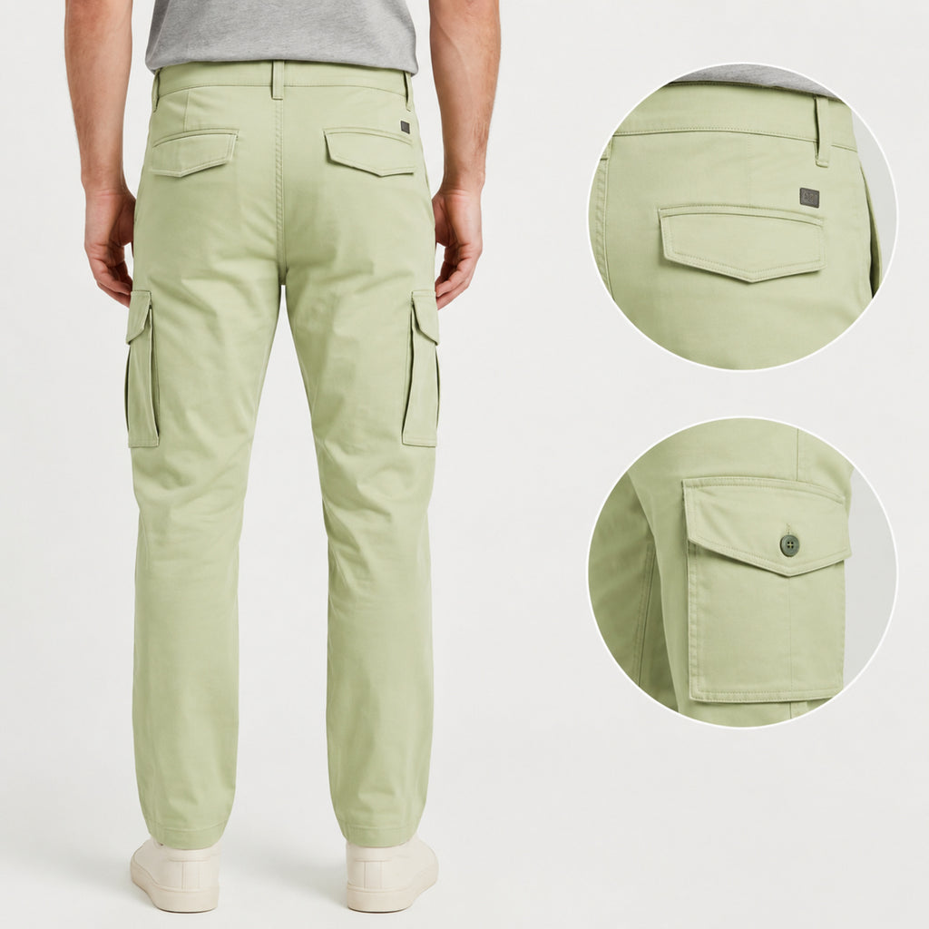 Men's Olive Utility Cargo Pants-2