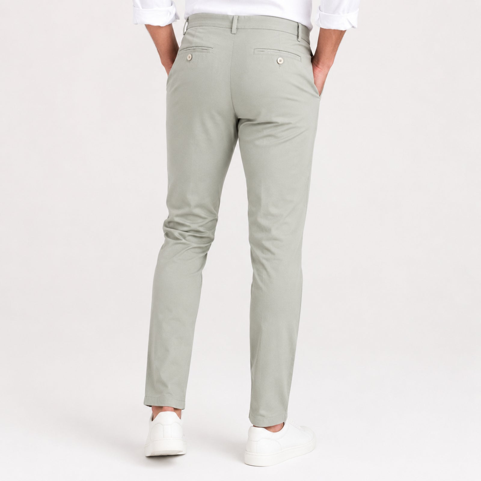 Men's Premium Ash Grey Slim Fit Formal Trousers-4