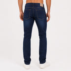 Men's Contemporary Mid Blue Slim Tapered Jeans-2