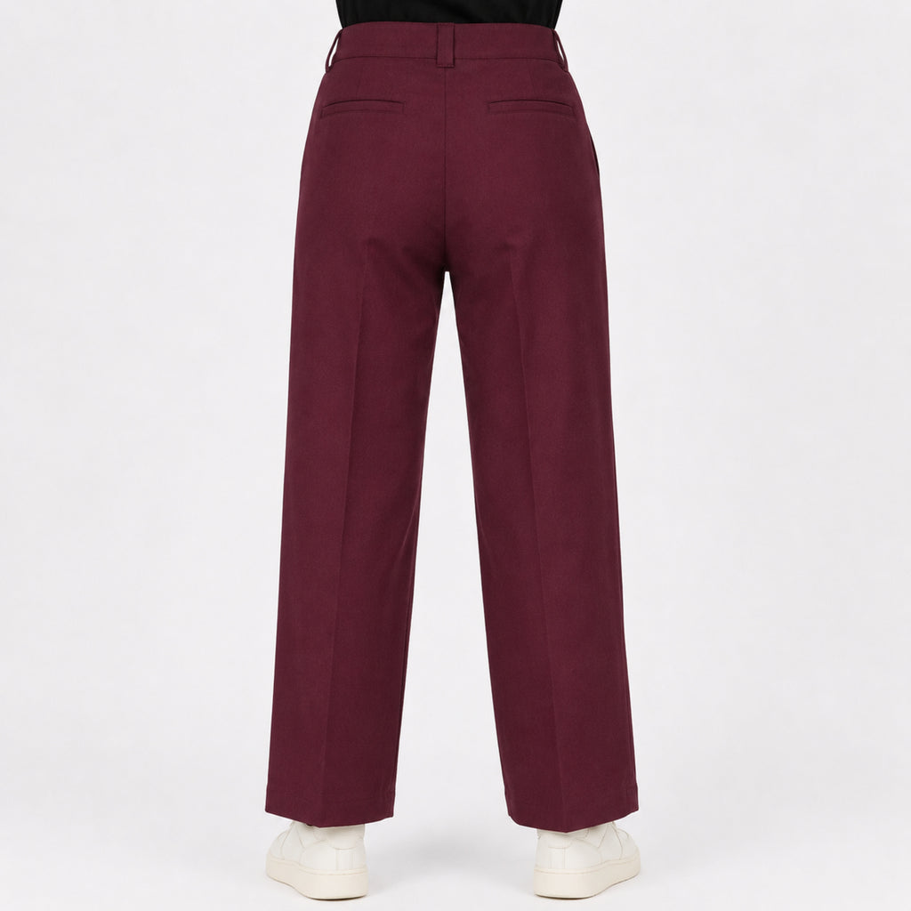Women's Velvet Ember Wide-Leg Trousers-3