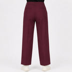 Women's Velvet Ember Wide-Leg Trousers-3