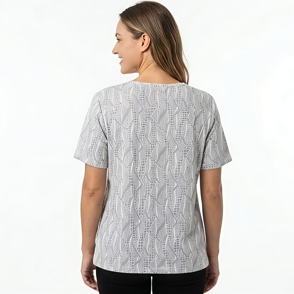 Women's Cotton Textured Half Sleeve T-Shirt-2