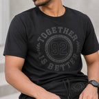 Men's Black Graphic Co-Ord Lounge Set-3