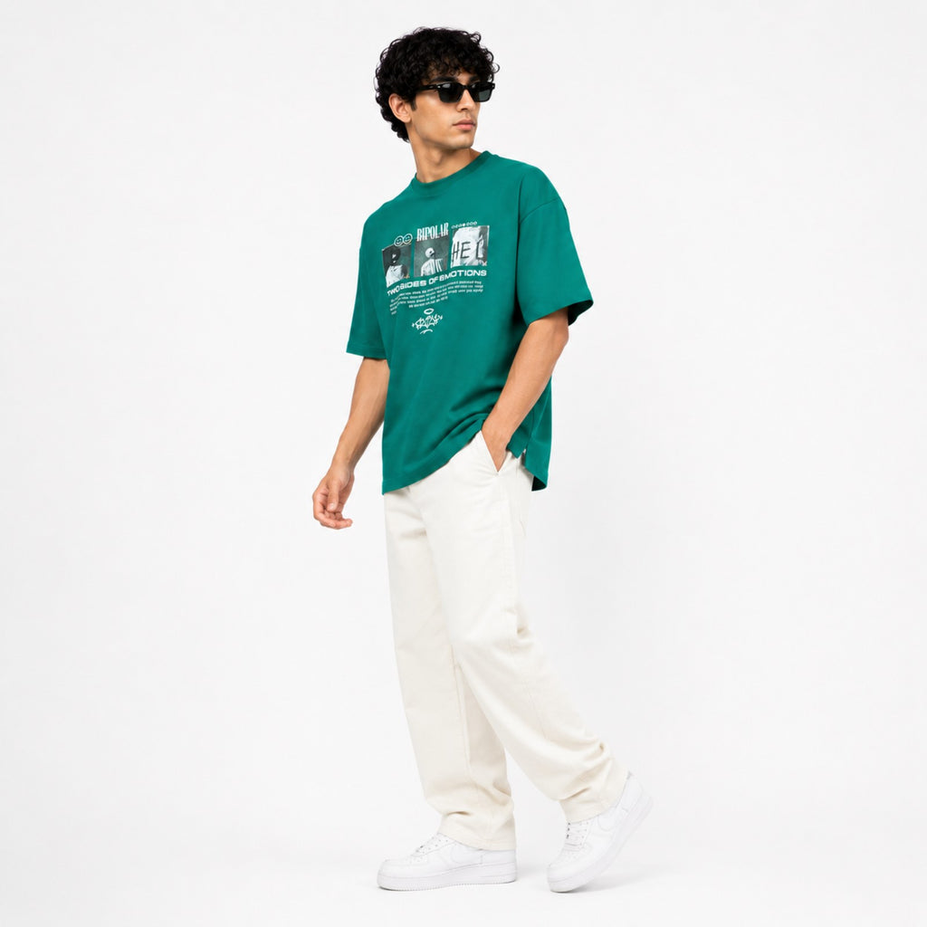 Men's Graphic Print Cotton Oversized T-Shirt-1