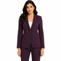 Women's Maroon Double-Button Formal Blazer-1